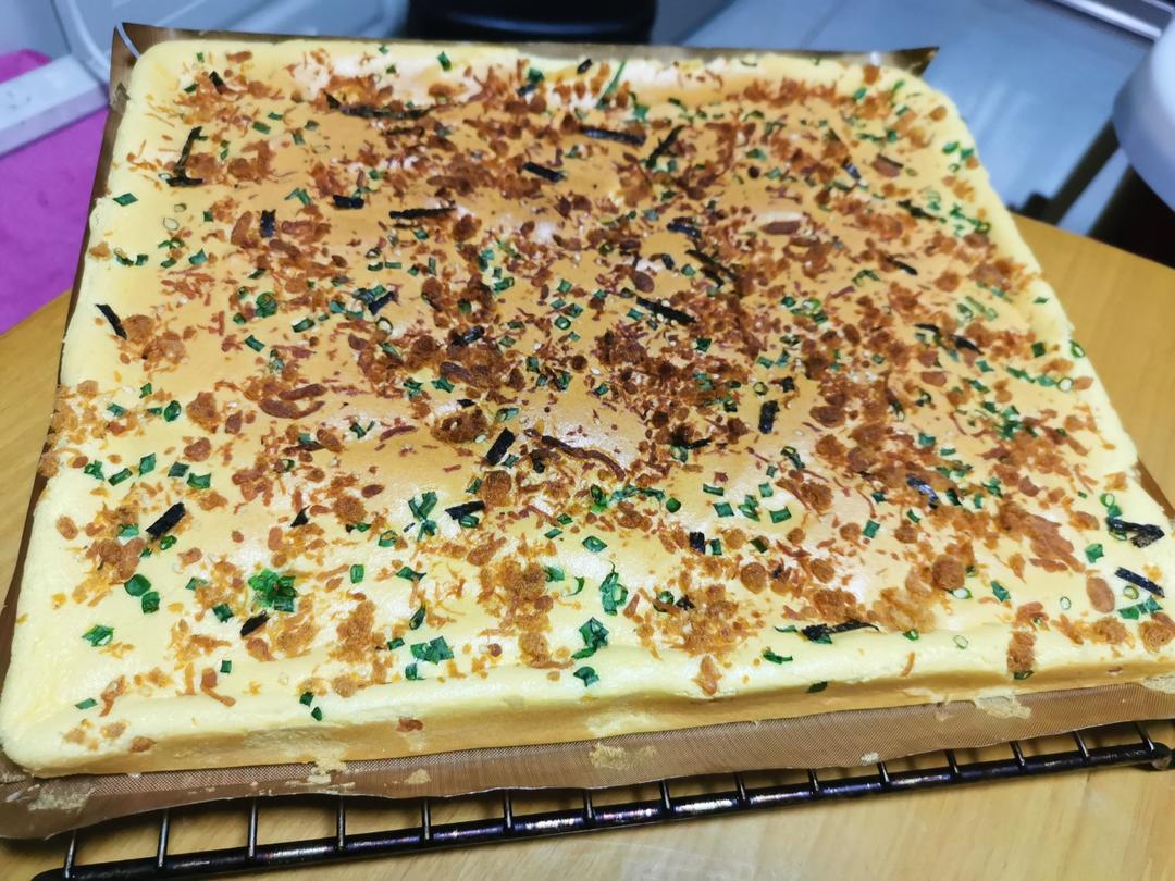 料多多少油少糖 香葱肉松戚风蛋糕 一顿吃掉一整块的咸口戚风