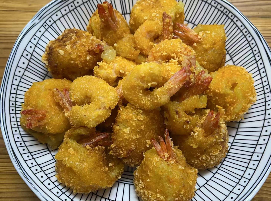 🌈颜值爆表的黄金虾球🍤，外酥里嫩，做法超简单～