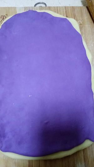 一次发酵的紫紫紫薯吐司的做法 步骤5