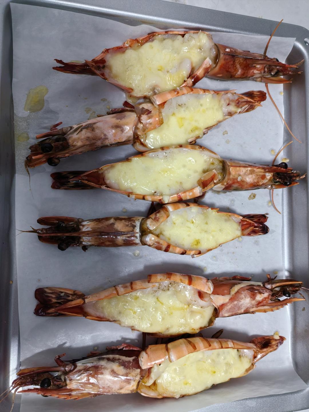芝士焗大虾🦐巨型黑虎虾|年夜饭|宴客菜