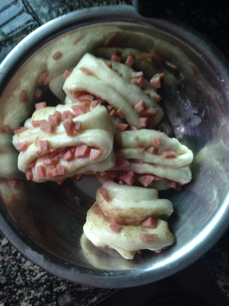 重葱火腿花卷