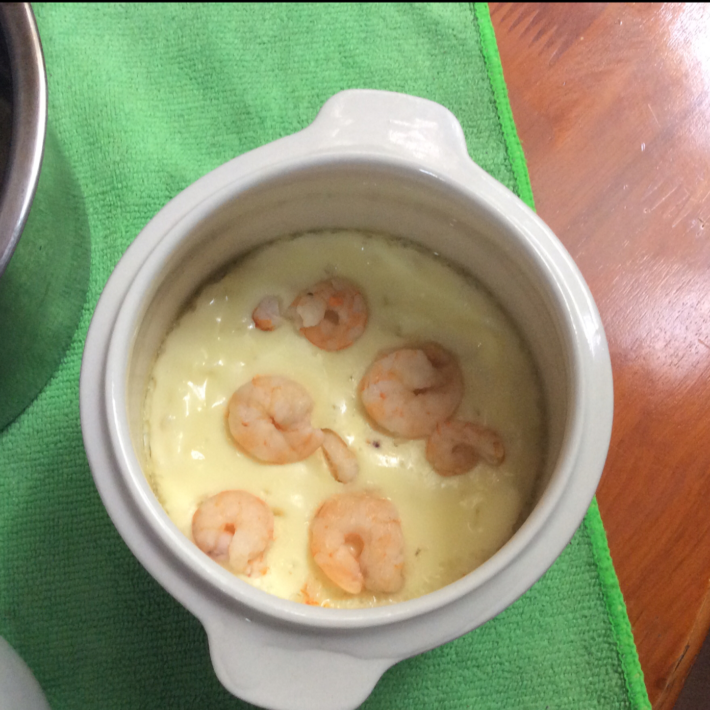 鲜虾蒸蛋