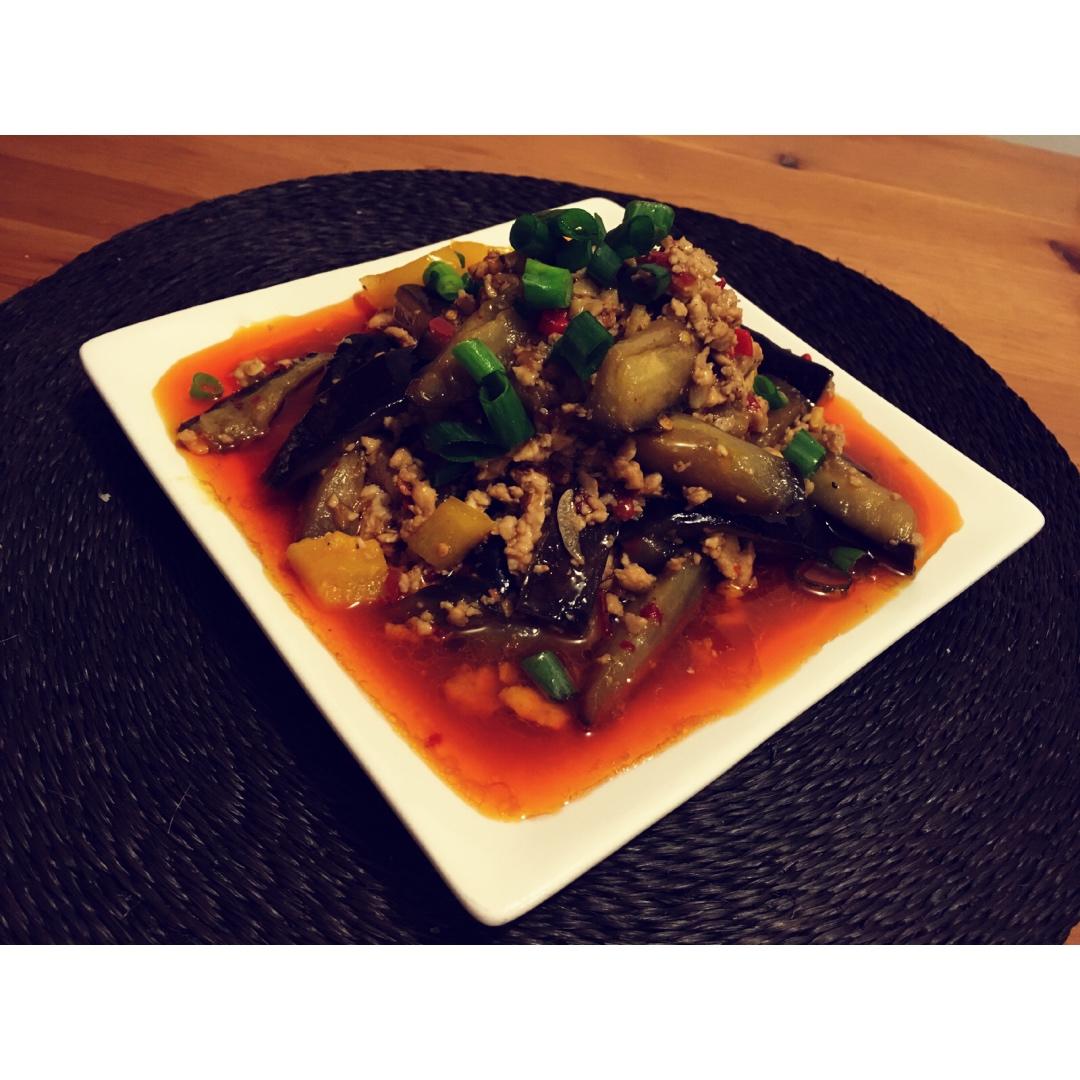 红烧肉沫茄子