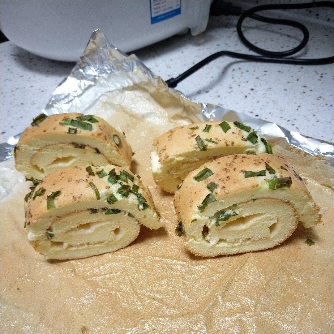 好吃的咸味卷儿——香葱肉松蛋糕卷
