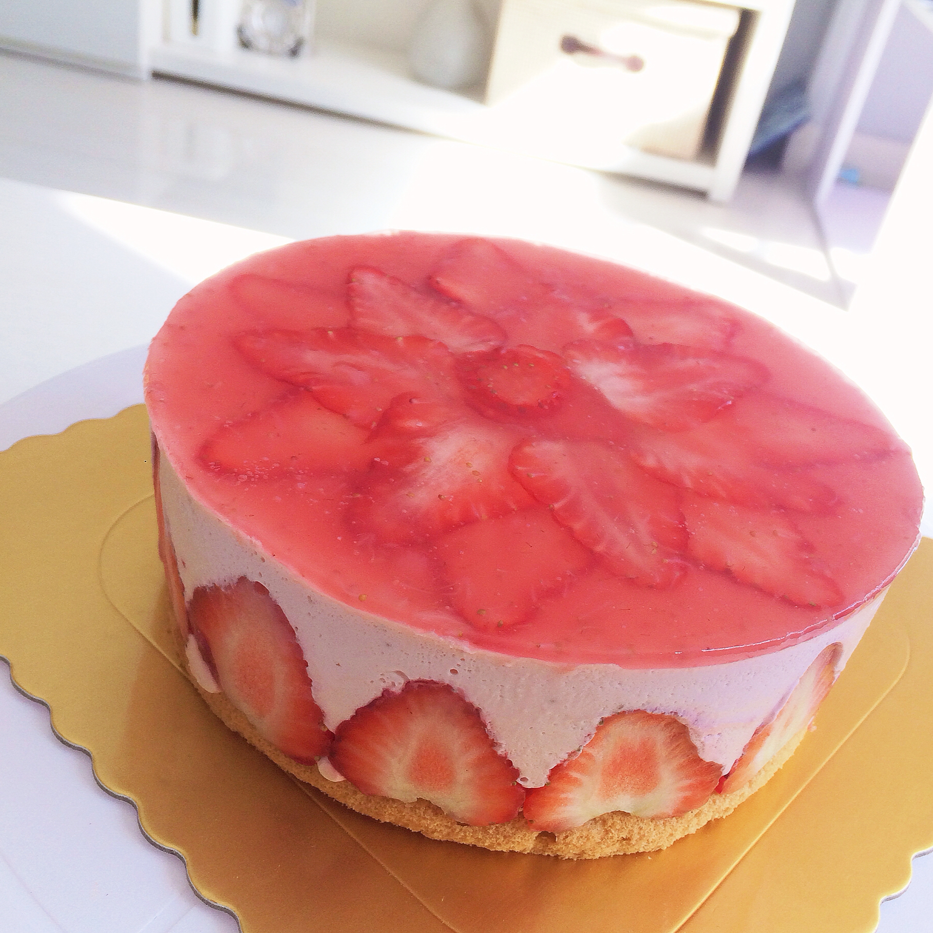 宝呗_mcq9做的草莓冻芝士