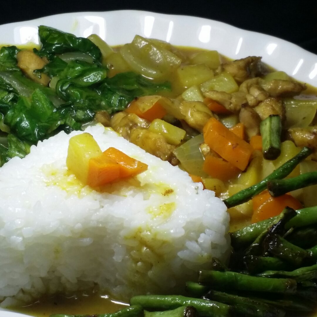 咖喱鸡块饭，简单好学😄