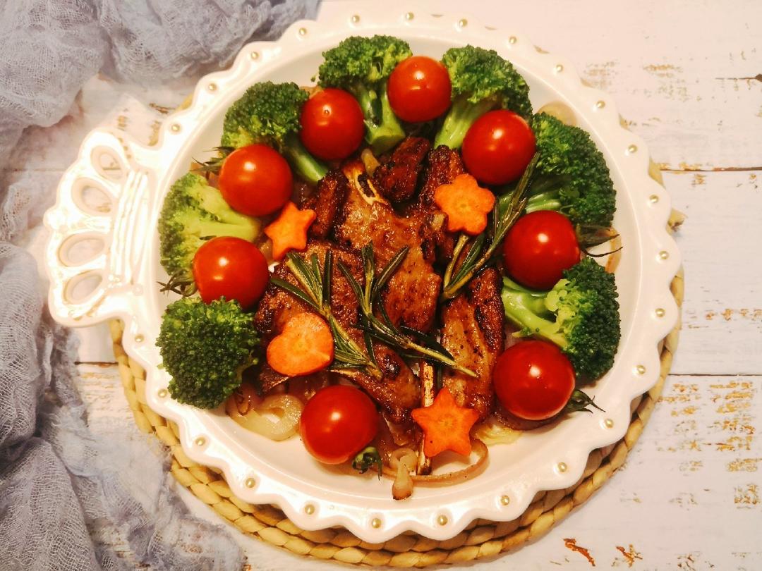 为情人节烛光晚餐提前操练的【法式煎羊排】