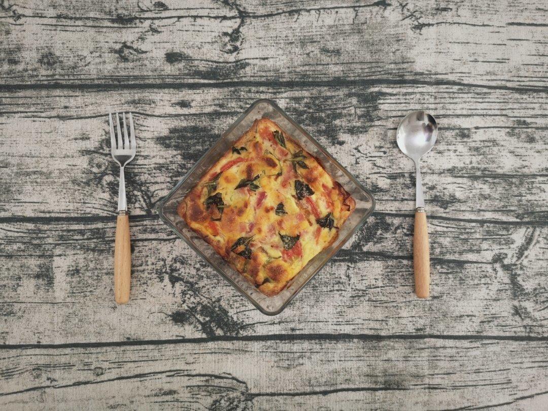 菠菜培根意式蛋饼Spinach&bacon frittata