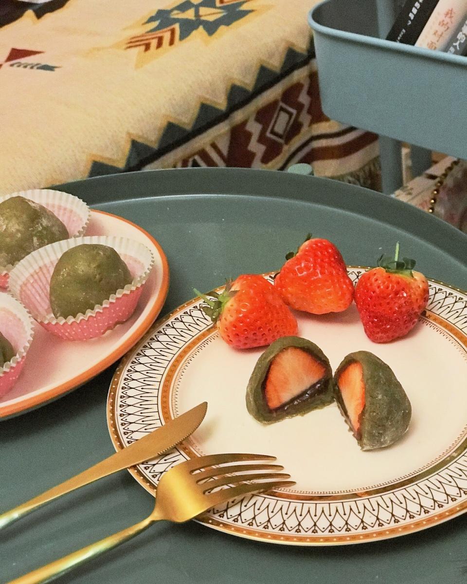抹茶草莓大福