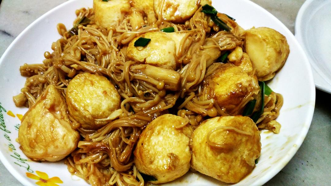 超级下饭菜--金针菇日本豆腐