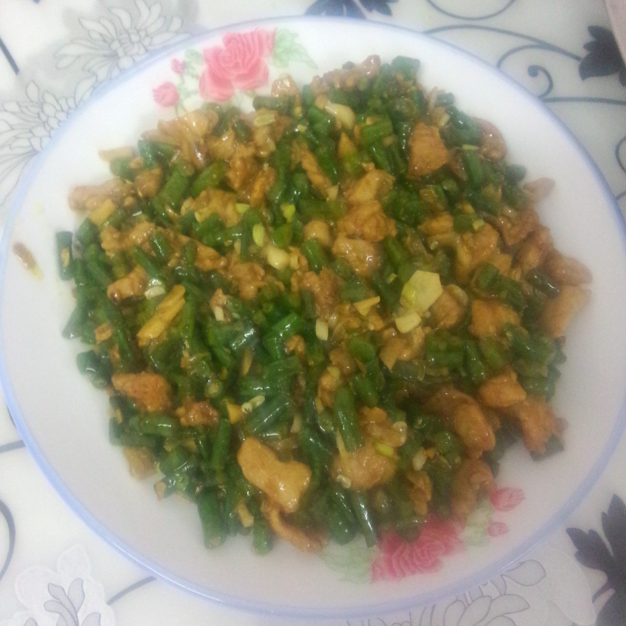 肉沫豆角下饭菜