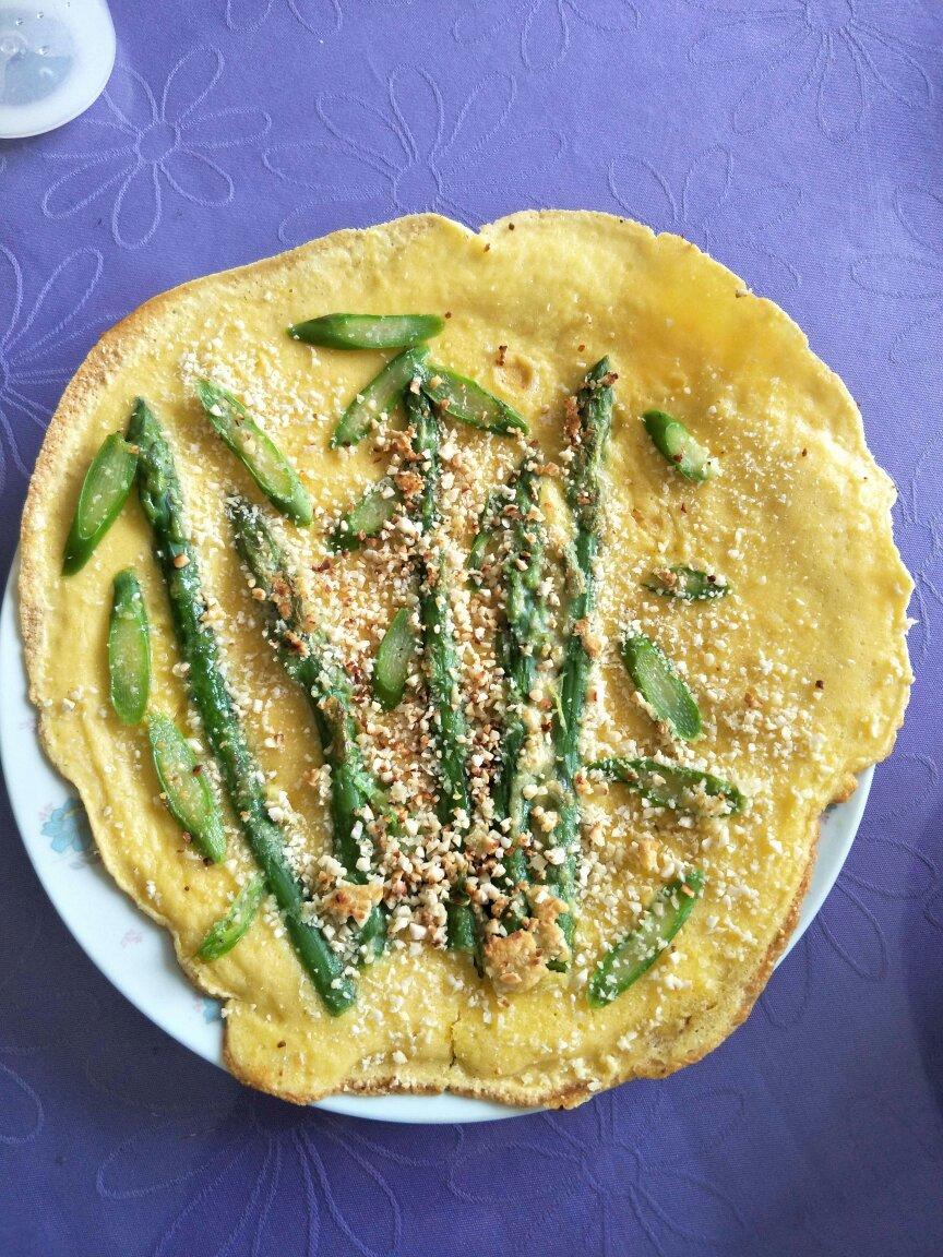 芦笋虾仁早餐蛋饼