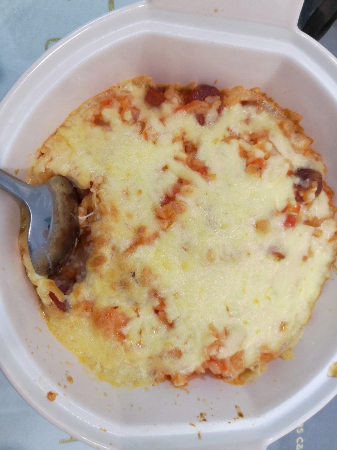 番茄肉酱焗饭 -- 松下SC300B烤箱版