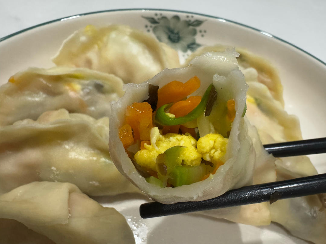 素饺子的极致美味 西葫芦鸡蛋饺子