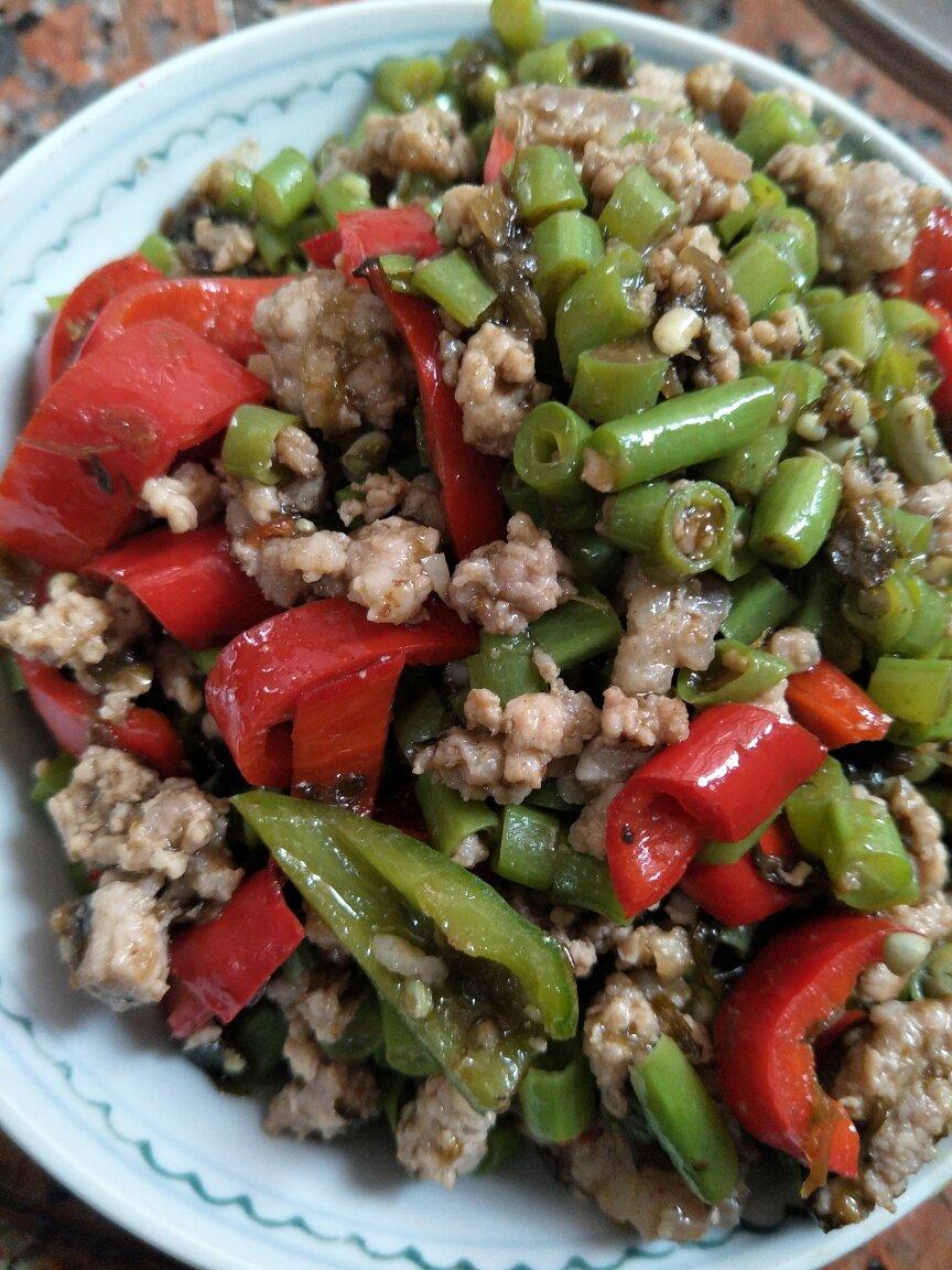 干煸榄菜肉末豆角
