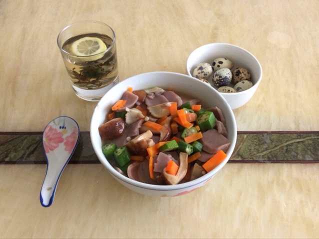 紫薯年糕汤。