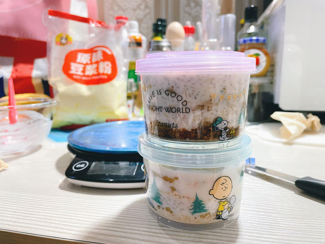 低卡超还原酒酿冻香蕉燕麦提拉米苏【健康小食】