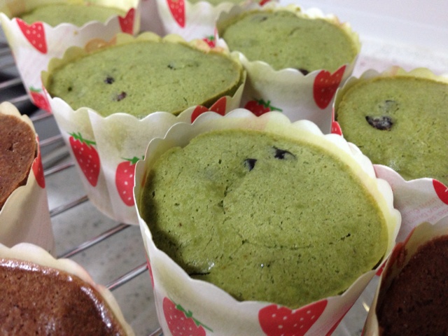 抹茶蜜豆杯子蛋糕