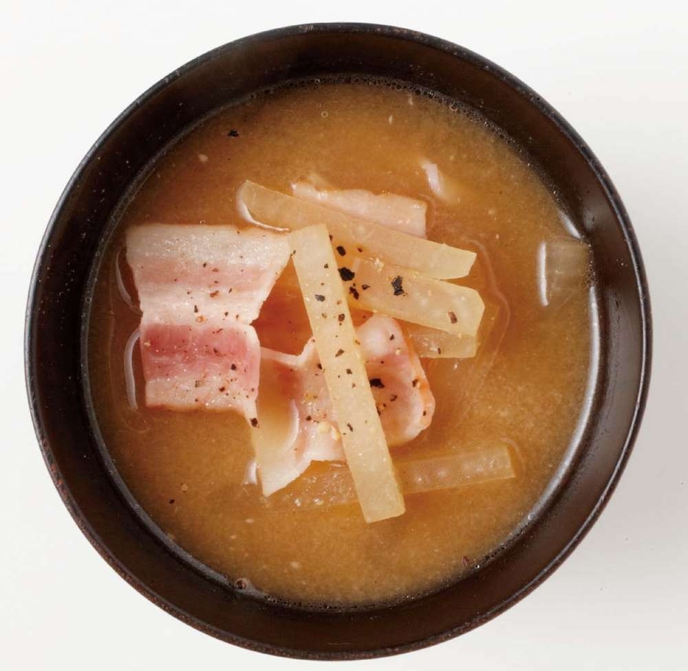 培根白萝卜味噌汤