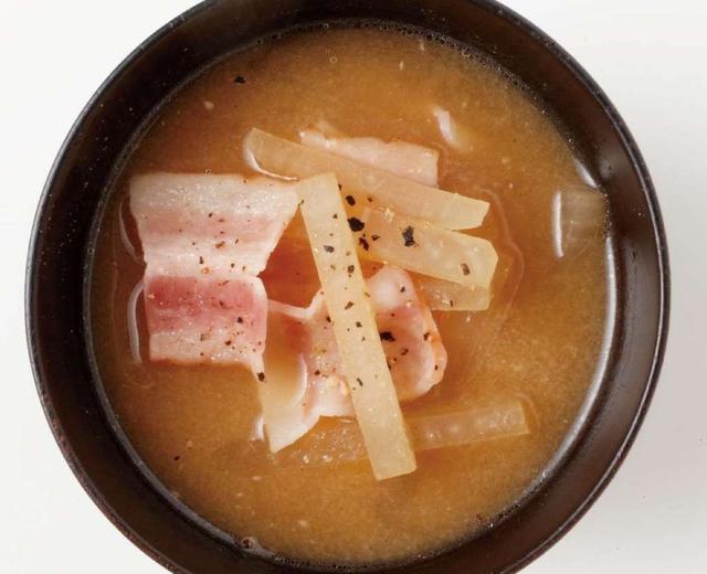 培根白萝卜味噌汤