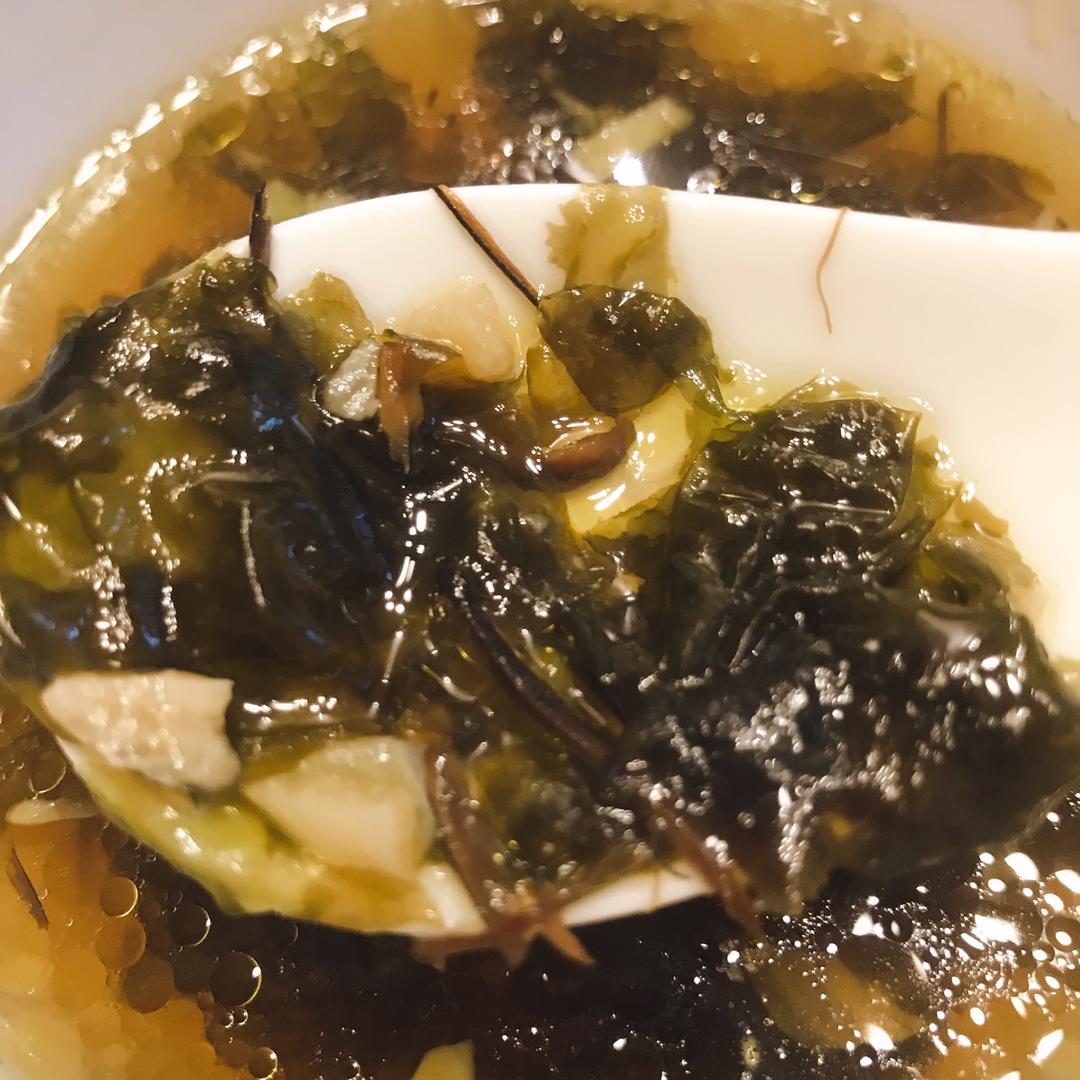 鸡枞菌酱紫菜汤的做法