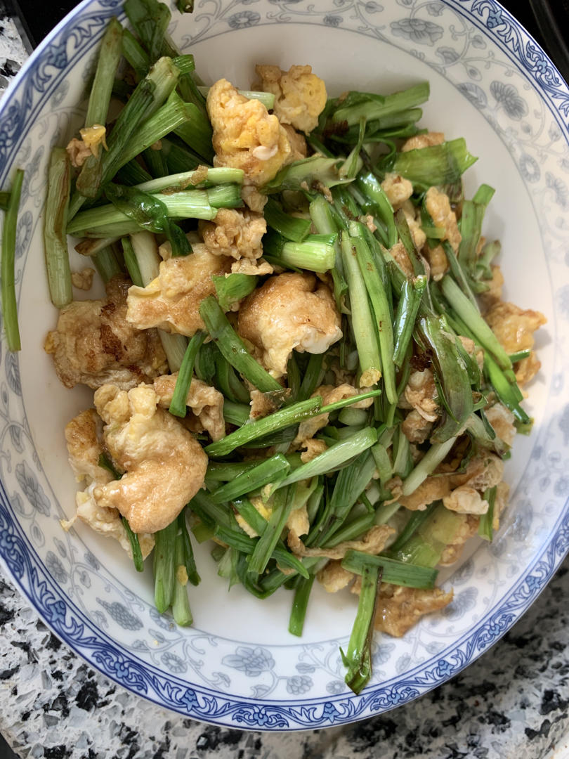 家常蒜黄炒鸡蛋