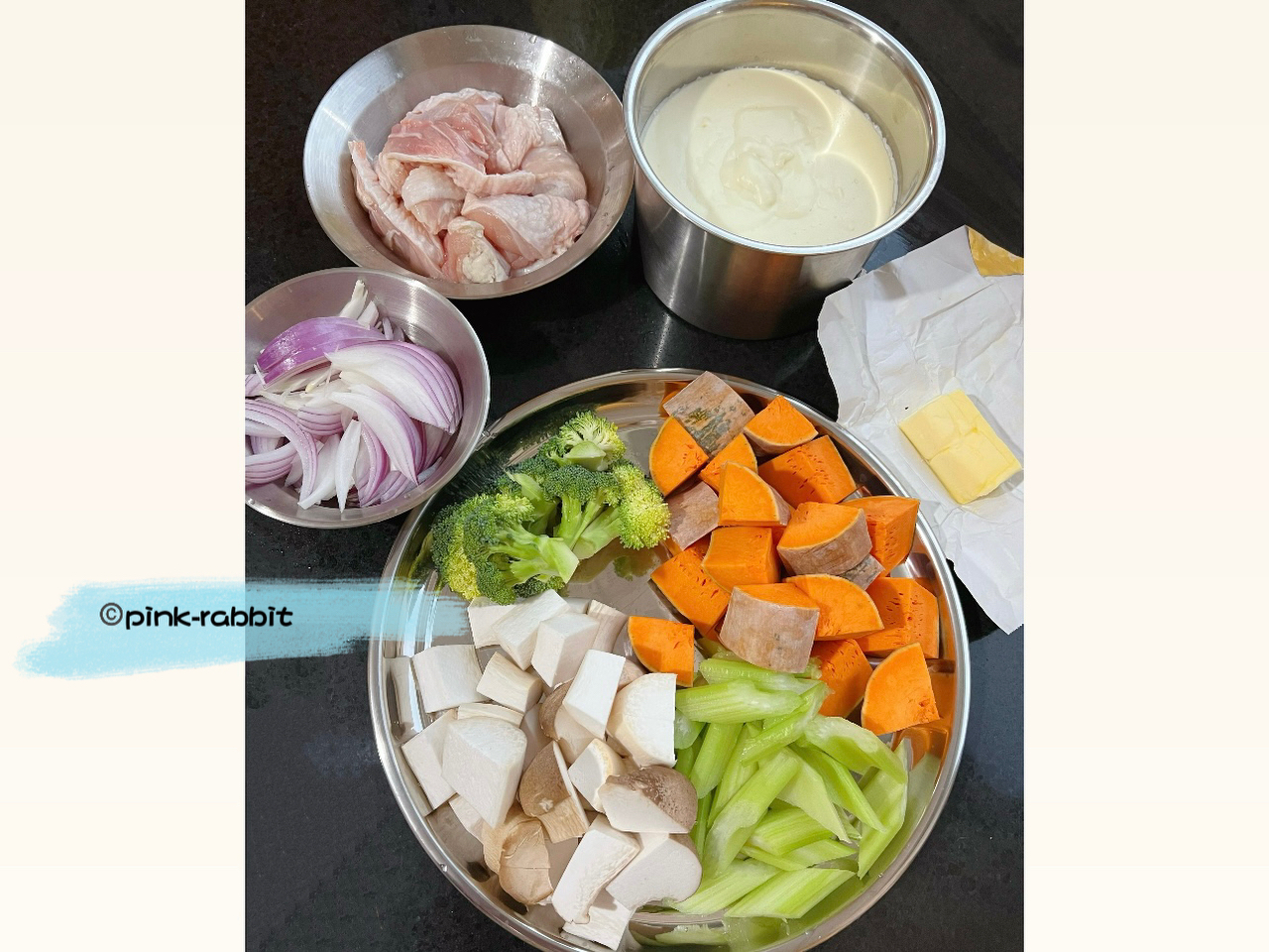 日式奶酱炖菜 by pink-rabbit的做法 步骤2