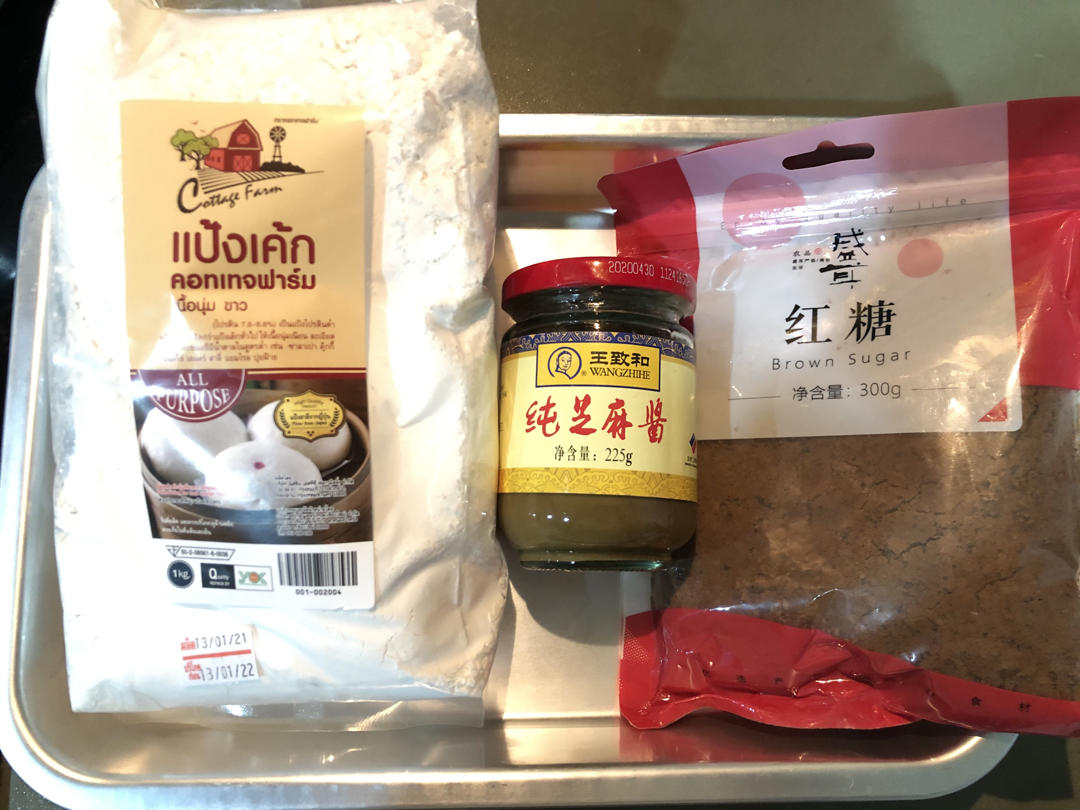 芝麻酱红糖花卷