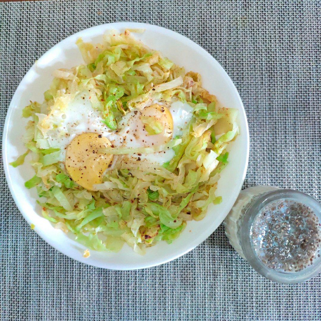 快手早餐料理-卷心菜烘蛋