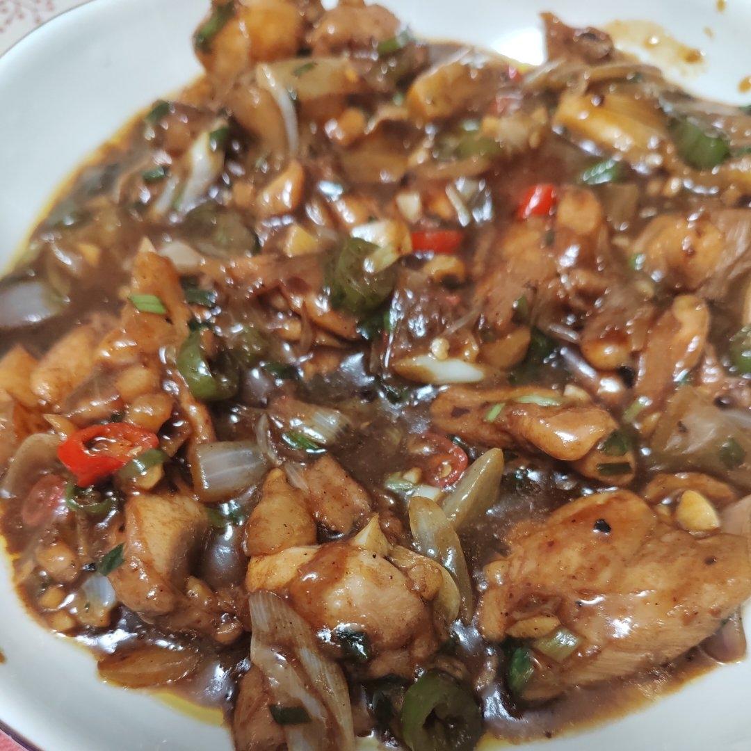 葱烧鸡腿