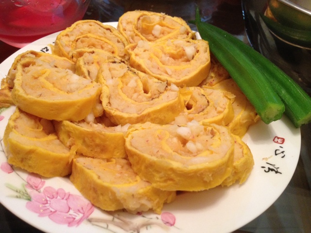 蛋皮马蹄虾卷
