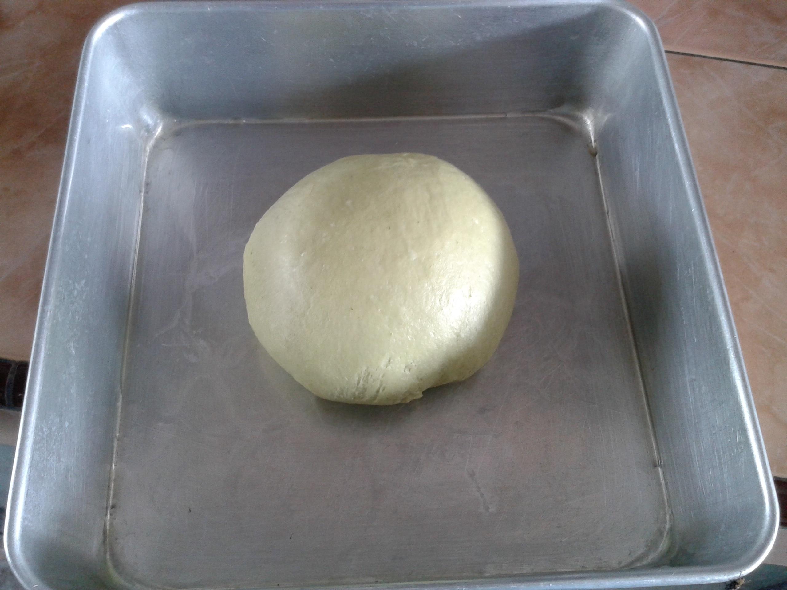 Custard Pandan Bread·卡斯特班兰面包的做法 步骤3