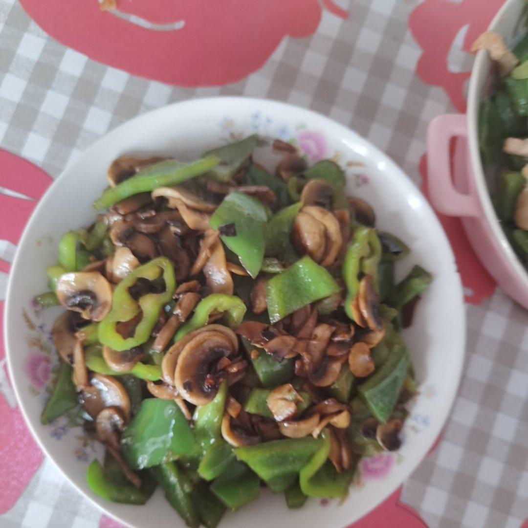 素炒鲜口蘑（白蘑菇），快手家常菜