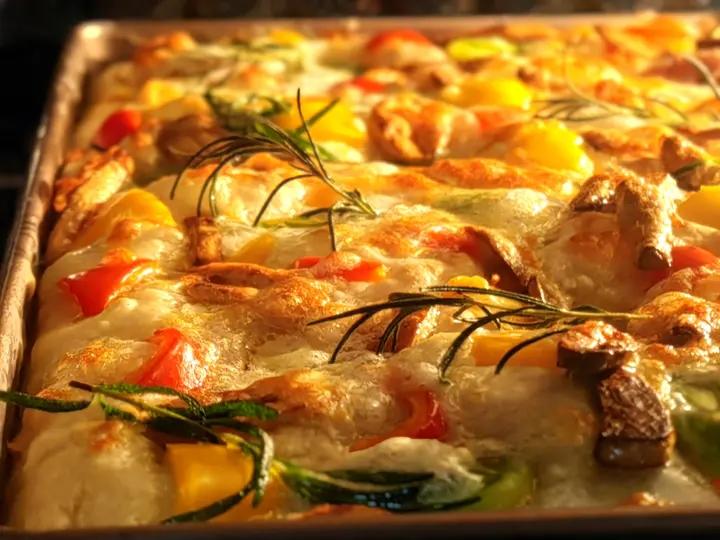 超高颜值天然酵母意大利佛卡夏面包focaccia（附土豆泥版）