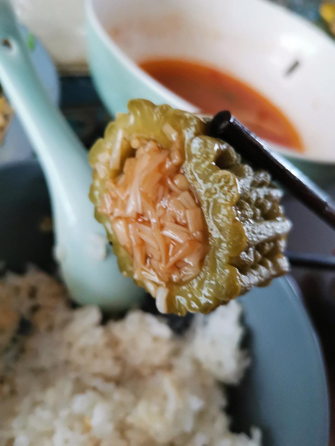 金针菇酿苦瓜，无难度超爽口