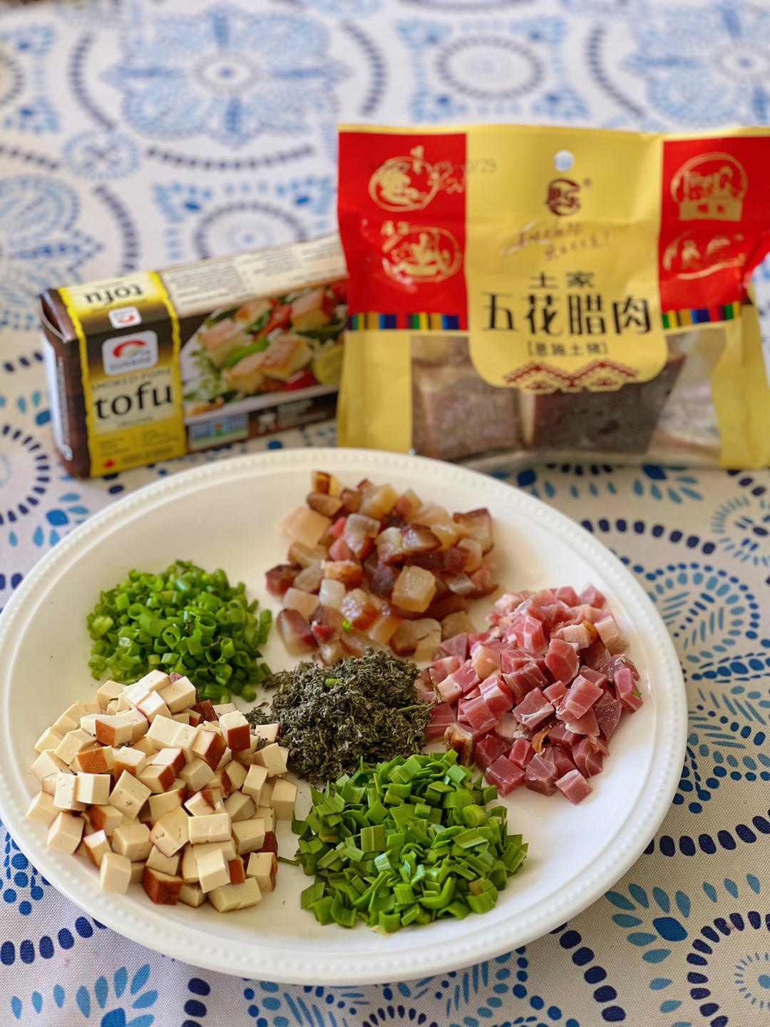 恩施社饭（美国茼蒿培根版）