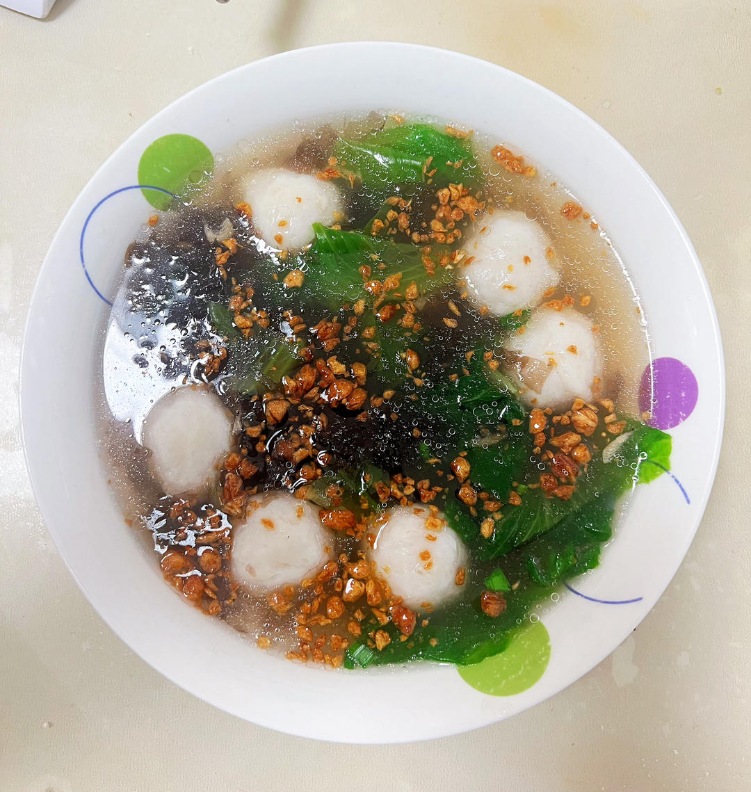 紫菜虾米鱼丸汤