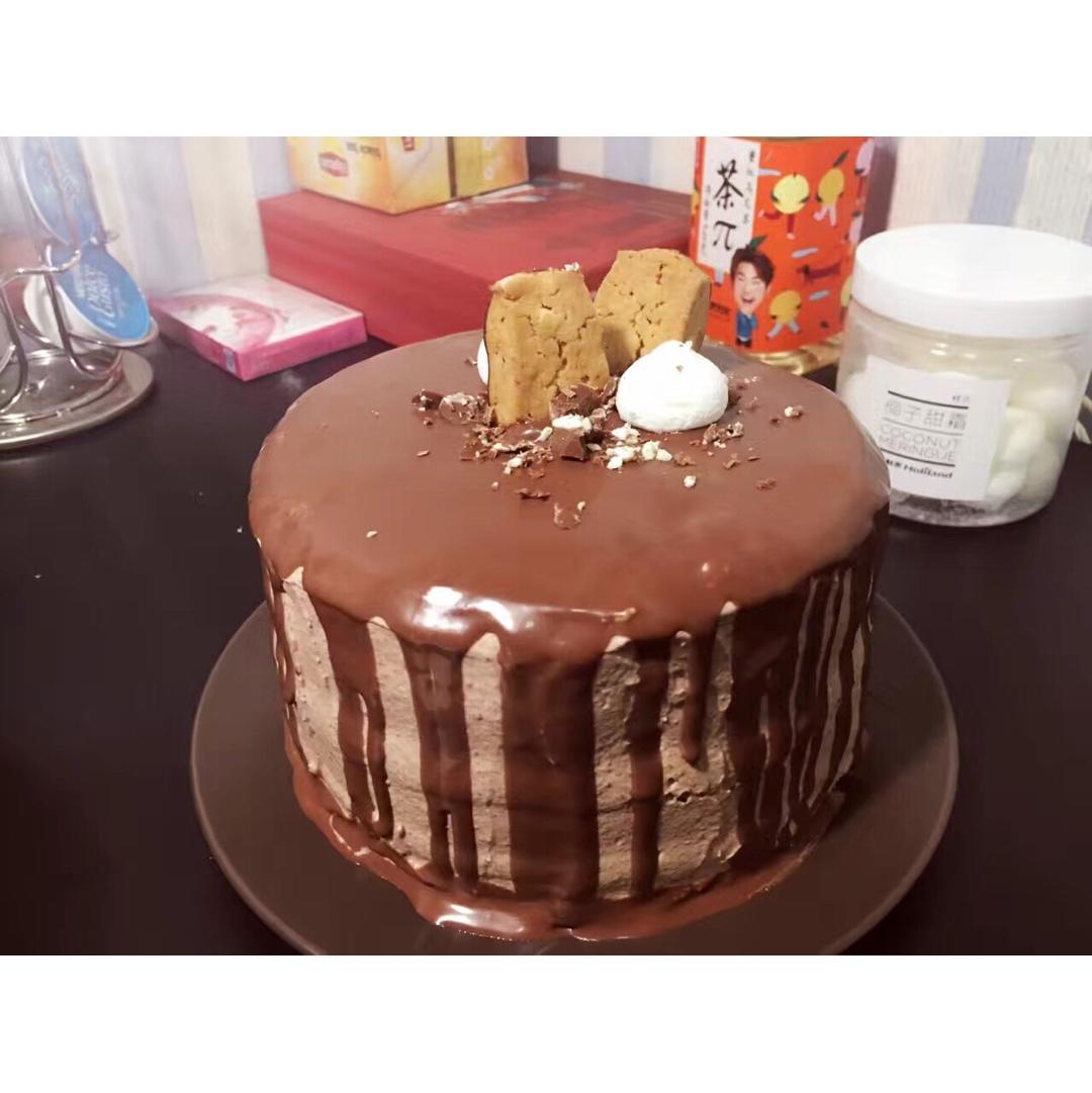 （视频菜谱）滴落巧克力蛋糕