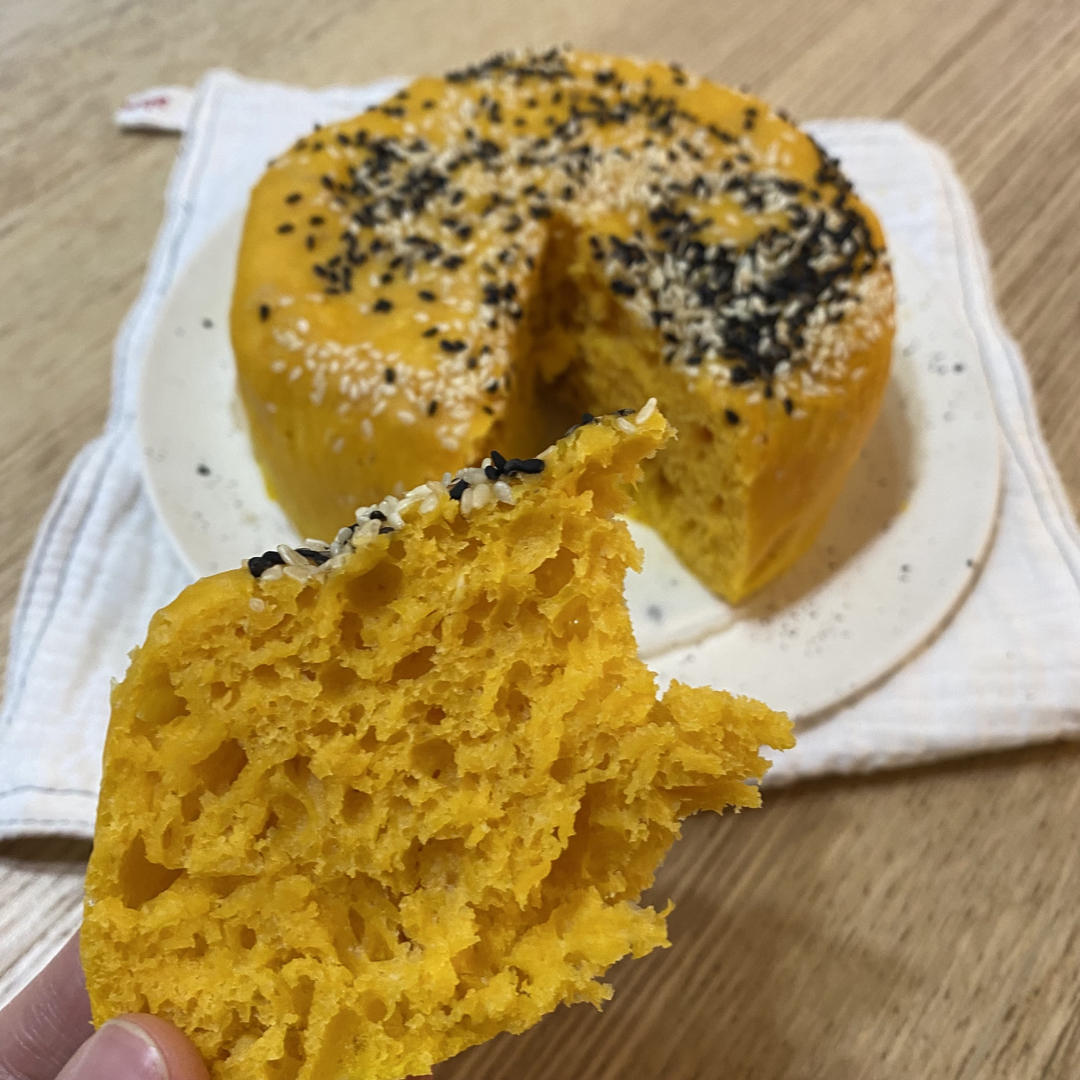松软不发粘的南瓜发糕