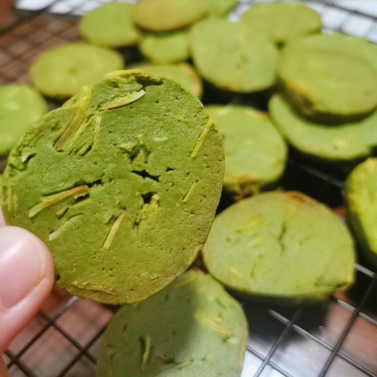 抹茶椰片饼干