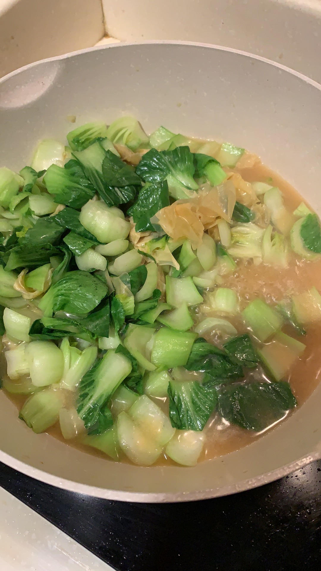 豆皮青菜味增汤