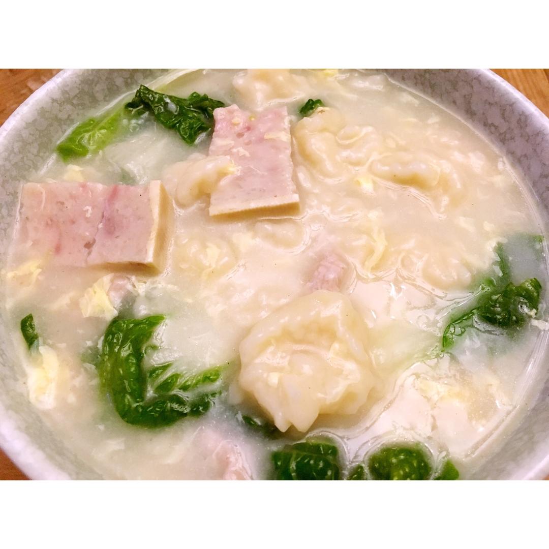 青菜鸡蛋疙瘩汤