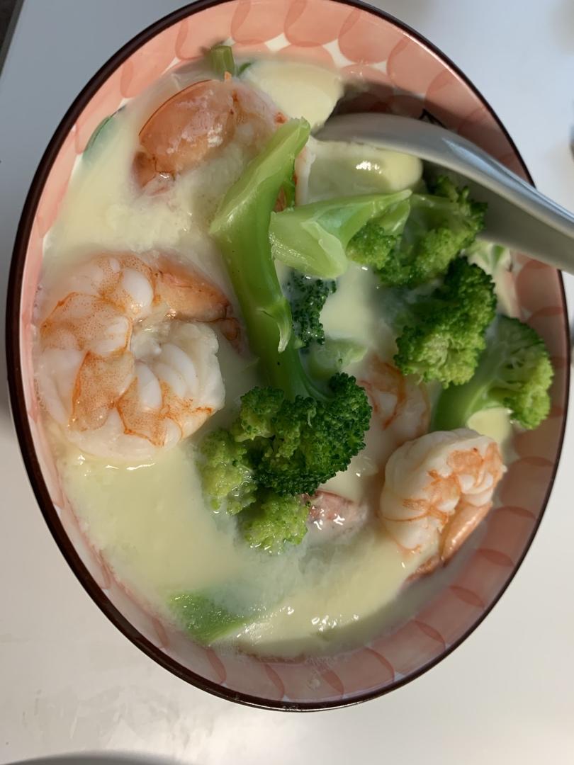 🔥超嫩滑❗️西兰花虾仁豆腐蒸蛋❗️好吃不胖