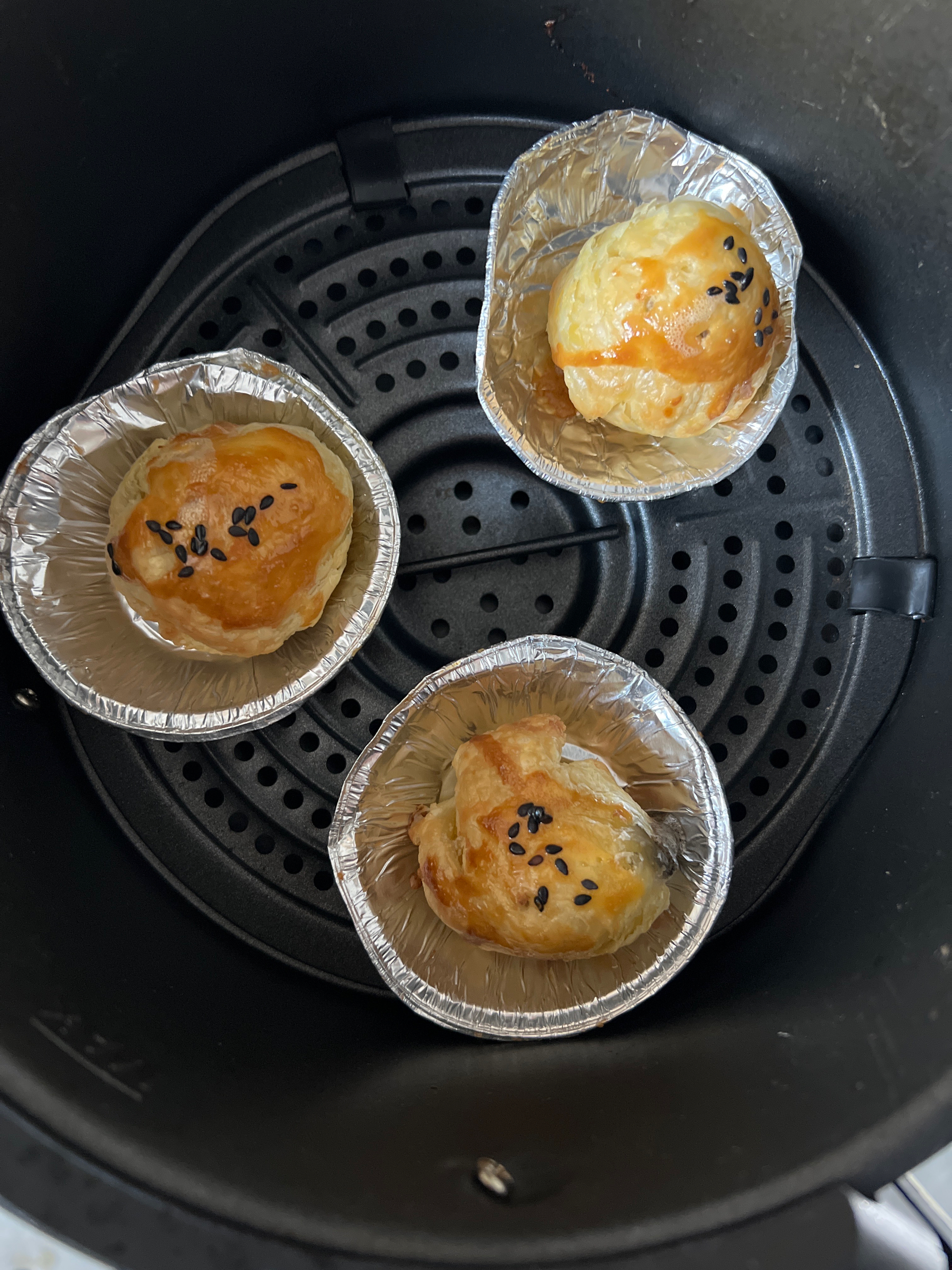 有空气炸锅就能做的小点心「酥皮汤圆」蛋挞皮与汤圆的完美结合👍👍👍