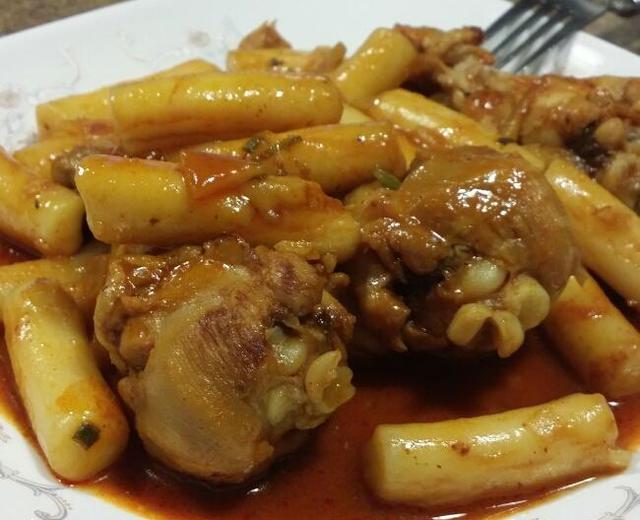 韩式鸡腿炒年糕