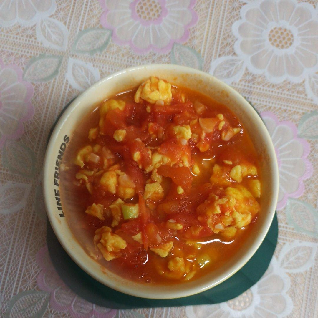 番茄炒鸡蛋（超浓的番茄味）