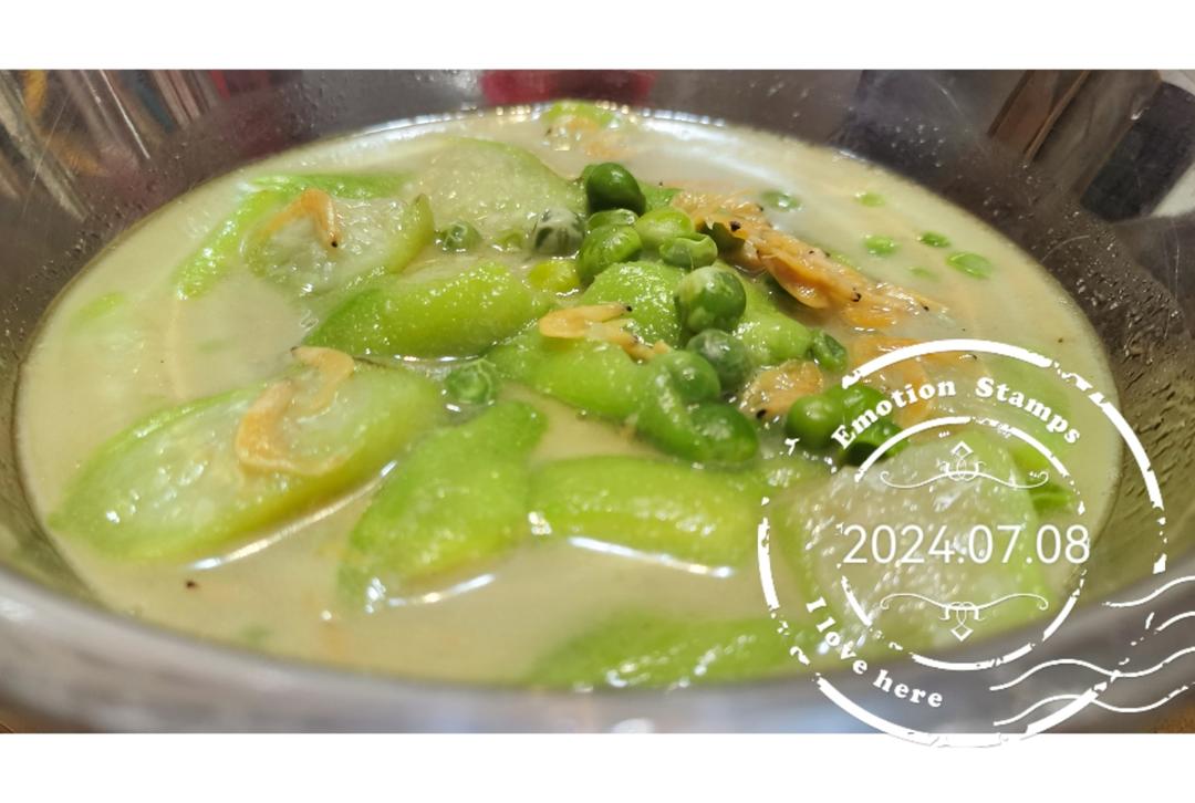炒毛豆丝瓜