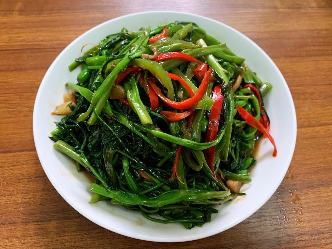 椒丝腐乳炒通菜