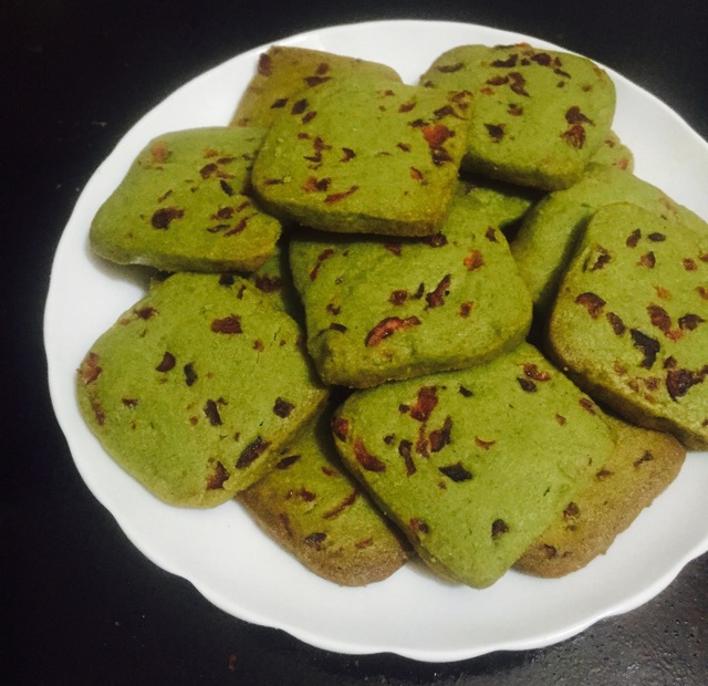 抹茶蔓越莓饼干