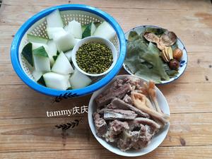 海带绿豆冬瓜汤的做法 步骤1